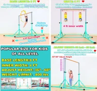 Marfula Portable Gymnastics Kip Bar for Children & Teenagers (Ages 3-25) - 5Ft/8Ft Base Length, 4Ft Width, 5Ft Adjustable - Club & Home Training(m-2)