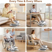 Under-Desk Mini Elliptical Exercise Machine (As Seen on TV), Electric Seated Pedal Trainer for Adults & Seniors with 12 Modes(m-4)