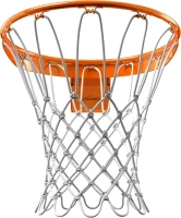 Spalding 18-inch Regulation Steel Basketball Rim with Included Net — Choose Fixed or Breakaway, Replacement for Indoor/Outdoor Use(m-2)