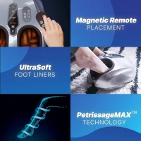 MIKO Foot Massager Machine — Deep Kneading Shiatsu with Air Compression, Rolling & Heat Therapy — For Plantar Fasciitis, Neuropathy — Fits Up to Men’s Size 12(m-3)