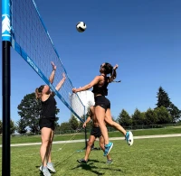 Park & Sun Sports Spectrum Classic Adjustable Outdoor Volleyball System - Professional Portable Net with Aircraft-Aluminum Poles(m-5)