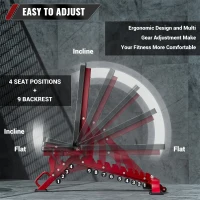 MAJOR FITNESS Adjustable Weight Bench – 1300 lb Capacity, 36 Positions, Heavy-Duty Strength Bench for Home & Garage(m-3)