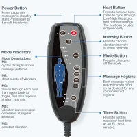 CILI Vibration Massage Chair Pad with Heat and 10 Motors — Seat Cushion for Office & Home, 30/60/90-Minute Auto-Off(m-7)