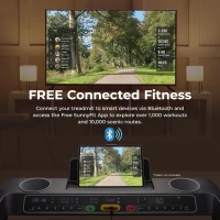 Sunny Health & Fitness OneClick-Fold 20"" Smart Treadmill — Fully Assembled with Auto Incline & SunnyFit App(m-5)