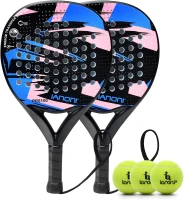 Lightweight Padel Racquet with Carbon Fiber Face and EVA Memory Flex Foam Core(m-1)