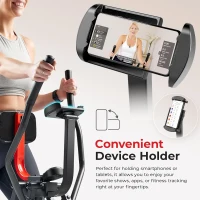 Sunny Health & Fitness Smart Air Walk Elliptical — Foldable 30-inch Stride Cardio Glider with Bluetooth SunnyFit App, Adjustable Resistance(m-5)