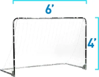 Franklin Sports Competition Mini Folding Soccer Goal – 6' x 4' Portable Steel Backyard Goal with Net & Stakes – Compact Training Size, Multiple Colors(m-6)