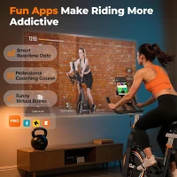 YOSUDA PRO Magnetic Exercise Bike 010C — Light-Commercial Indoor Cycling with 45 lb Flywheel, 100-Level Resistance, 350 lb Capacity, Silent Belt Drive(m-6)