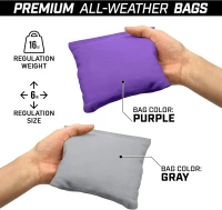 GoSports 4 ft x 2 ft Regulation Wooden Cornhole Boards Set with Light Brown Finish - Includes Carrying Case & Bean Bags(m-3)