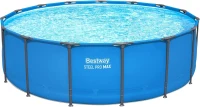 Bestway Steel Pro MAX 15' x 48"" Round Metal Frame Above-Ground Backyard Pool for Families (Pool Only)(m-1)