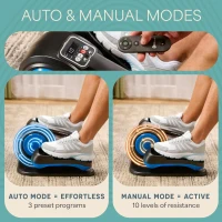 Lifepro AutoGlide Under-Desk Elliptical — Seated Pedal Exerciser for Adults & Seniors (with or without Red Light) — Quiet, Portable Leg Trainer for Home or Office(m-4)