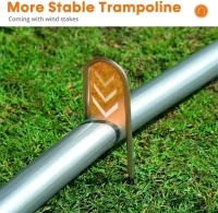 ORCC Outdoor Trampoline – Heavy-Duty 1200 lbs Capacity, Available in 16/15/14/12/10/8 ft for Kids & Adults(m-8)