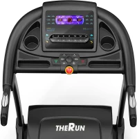 THERUN 0–15% Auto Incline Folding Treadmill for Home, 300 lb Max Load, Wide 17"" Belt, 3.5 HP, App-Enabled with Heart Rate(m-2)