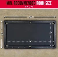 GoSports Compact Billiards Table — 6, 7, or 8 ft Choices — No-Assembly Portable Pool Table with Accessories Included (Balls, 2 Cues, Chalk & Felt Brush)(m-5)