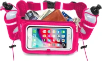 No.1 Hydration Belt by Runtasty - High-Performance Running Fuel Belt with 2 BPA-Free 10 oz Bottles, Tilt-Up Touchscreen Pocket, Universal iPhone Compatibility & No-Bounce Design(m-1)
