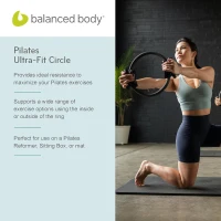 Balanced Body Ultra-Fit Pilates Circle – 15"" Exercise Ring for Thighs, Legs & Full-Body Pilates at Home or Studio(m-6)