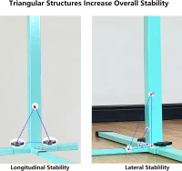 MARFULA Portable Kids Gymnastics Bar Set – 5 ft Crossbar, 4 ft Internal Width, 36""–60"" Height Adjustment, Foldable for Home & Club(m-4)