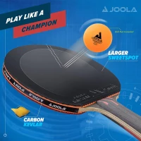 JOOLA Infinity Overdrive - Professional Carbon-Kevlar Ping Pong Paddle with Dual Black Rubber - Competition Racket for Advanced Training(m-4)