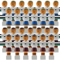 Set of 26 Old-Style Red and Blue Foosball Men(m-1)