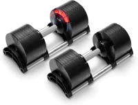 NUOBELL Adjustable Dumbbells 5–80 lb (Pair) – Replace 32 Sets, One-Twist Fast Adjustment for Home Gym(m-1)