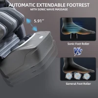 Alfine Theta A696 4D+SyncWave Massage Chair — Full-Body Zero Gravity SL-Track Recliner with Sonic Wave, AI Voice & 23 Modes (2026, Black)(m-5)