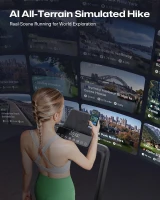 UREVO Smart Treadmill with 9% Auto Incline, UREVO App, AI-Powered Music Courses, HIIT Programs & One-Click Mute(m-5)