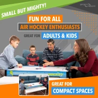Sport Squad HX40 40"" Tabletop Air Hockey Game for Kids & Adults - Electric Fan Motor, Includes 2 Pushers and 2 Pucks - Portable for Floor, Tabletop or Dorm(m-4)