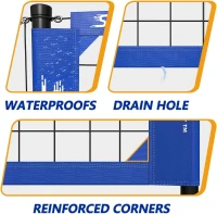 Outdoor Heavy-Duty Volleyball Net Set with Anti-Sag Design, Adjustable Aluminum Poles, Portable for Backyard, Grass & Beach (Imported, Polyester Components)(m-3)