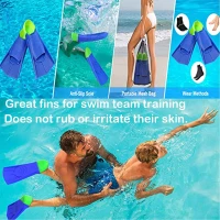 Kids Short Swim Fins — Comfortable Lap Training Flippers for Children, Boys & Girls, Beginner Swimmers(m-4)