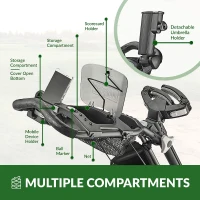 Caddytek CaddyLite EZ V8 Lightweight 3-Wheel Foldable Golf Push Cart – One-Click Two-Step Fold, EVA Wheels, Adjustable TPR Handle, Cooler Basket, Umbrella & Drink Holders, Compact Golf Trolley(m-3)