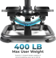 Sunny Health & Fitness 2-in-1 Premium Power Stepper — 400 lb Capacity, Resistance Bands, Bluetooth Connectivity & Free SunnyFit App, Height-Adjustable(m-2)