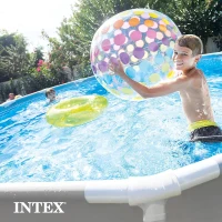 Intex Prism Frame 12ft x 30in Above Ground Pool Set with 530 GPH Cartridge Pump, Super-Tough PVC, Rust-Resistant Frame — 1,718 Gallon Capacity(m-7)
