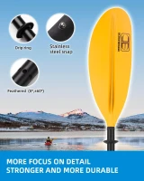 OCEANBROAD Kayak Paddle (86in/218cm, 90.5in/230cm, 95in/241cm) — Alloy Shaft Youth Kayak Oar with Paddle Leash (86in/218cm Fit)(m-6)