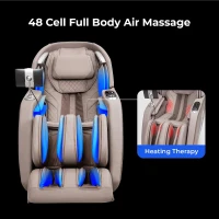Titan 4D Ultima Massage Chair - Taupe | Full-Body Air Compression | Zero Gravity | SL-Track 4D Therapy | Foot Rollers | Touchscreen & Space-Saving Design(m-7)