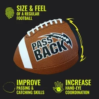 Passback Official Composite Football - High School Training Ball (Ages 14+), Ships Deflated(m-9)