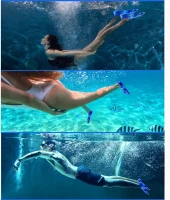 Prsca Short Youth Fins — Kids Swim Flippers for Lap Training, Suitable for Children, Girls, Boys and Beginners(m-5)