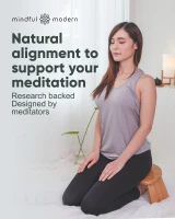 Mindful Modern Folding Meditation Bench - Bamboo Kneeling Stool with Locking Magnetic Hinges, Portable Seiza Chair with Travel Bag(m-6)