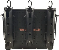 YakAttack BlackPak Pro 16in x 16in Kayak Fishing Crate – Black, 6 Removable TetherTube Rod Holders | Heavy-Duty Lightweight Customizable Tackle Organizer(m-4)