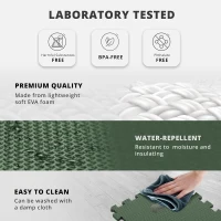 bemaxx 18-Piece EVA Interlocking Gym Floor Tiles (12.6"" x 12.6"" x 0.4"") with Edge Pieces — 18 sqft Protective Exercise Flooring for Home, Garage, Treadmill & Play Areas(m-3)