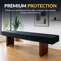 Hathaway 9-Foot Shuffleboard Table Cover - Leatherette Protective Dust and Spill Shield with Cotton Backing(m-3)