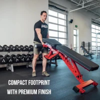 Rep Fitness AB-3000 FID Adjustable Bench – Foldable Flat/Incline/Decline Design for Home and Garage Gyms(m-8)