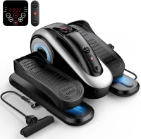 Under-Desk Elliptical Leg Exerciser — Electric Pedal Machine for Seniors, 12 Speeds & 12 Modes with Remote, Elastic Cord, Manual and Auto for Home Office(m-1)