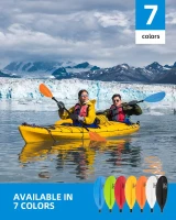 OCEANBROAD Kayak Paddle — 86in/218cm, 90.5in/230cm, 95in/241cm Two-Piece Alloy Shaft Paddle with Bungee Leash(m-3)