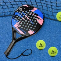 Lightweight Padel Racquet with Carbon Fiber Face and EVA Memory Flex Foam Core(m-8)