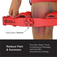 ROLL Recovery R8 Plus Deep Tissue Massage Roller (Lava Red) - Adjustable Intensity(m-4)