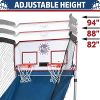 Pop-A-Shot Home Dual Shot Arcade Basketball Game — Sensor Scoring, 16 Modes, 7 Balls, Foldable(m-7)