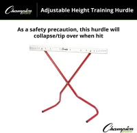 Champion Sports Adjustable-Height Training Hurdle (Red)(m-5)
