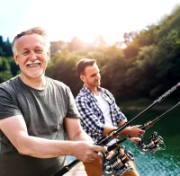 PLUSINNO Bronze Warrior Toray IM6 Carbon Matrix Double Telescopic Kit — 2x 5.91FT Rods & 2x Spinning Reels, 12+1 Bearings, Travel Freshwater Gear(m-8)