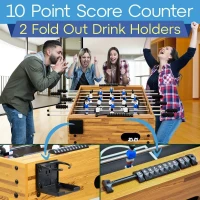 SereneLife 48"" Competition-Size Foosball Table with 2 Balls and Dual Cup Holders(m-7)