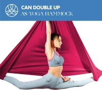 Aerial Yoga Hammock Kit – 9 yd Tricot Silks with Heavy-Duty Hardware & Guide for Flying Yoga, Gymnastics and Inversion (Rig Up to 13 ft)(m-7)